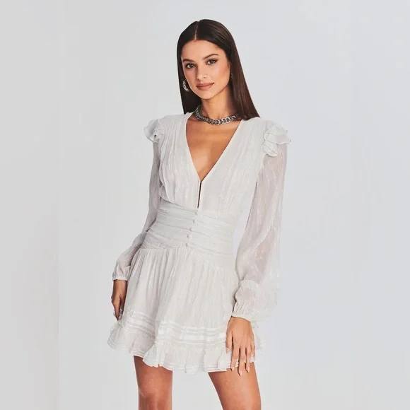 Rococo Sand True Mini Dress Sand White - Size Small - Picture 2 of 13